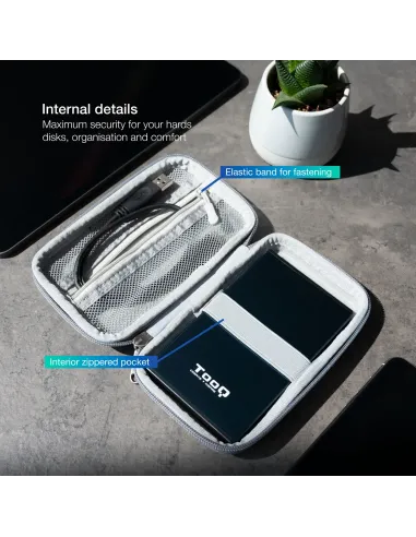 TooQ Estuche Protector para Caja Externa de 2.5”, Gris