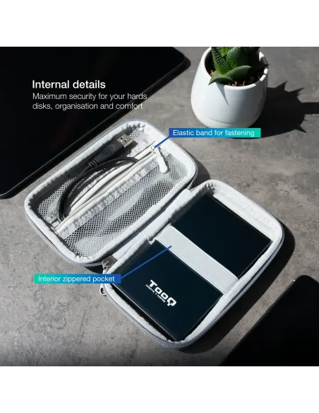 TooQ Estuche Protector para Caja Externa de 2.5”, Gris