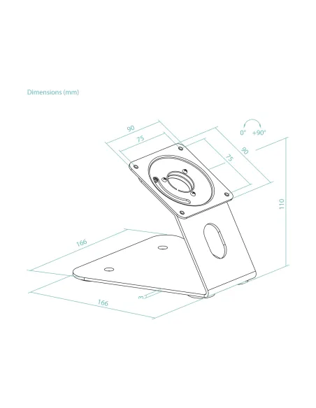 TooQ Soporte de Mesa o Pared para Marco Antirrobo Tablet