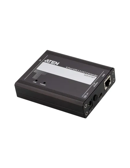 ATEN Extensor USB 2.0 por Cat 5 con hub de cuatro puertos (hasta 100 m)