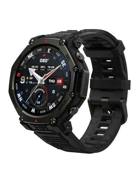 Amazfit T-rex 3 Pro 3,35 cm (1.32") AMOLED 44 mm Digital 466 x 466 Pixeles Pantalla táctil Negro Wifi GPS (satélite)