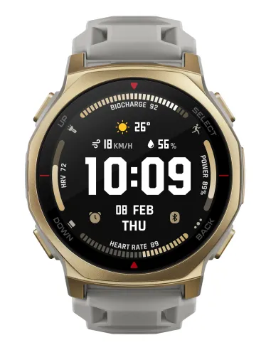 Amazfit T-rex 3 Pro 3,35 cm (1.32") AMOLED 44 mm Digital 466 x 466 Pixeles Pantalla táctil Oro Wifi GPS (satélite)