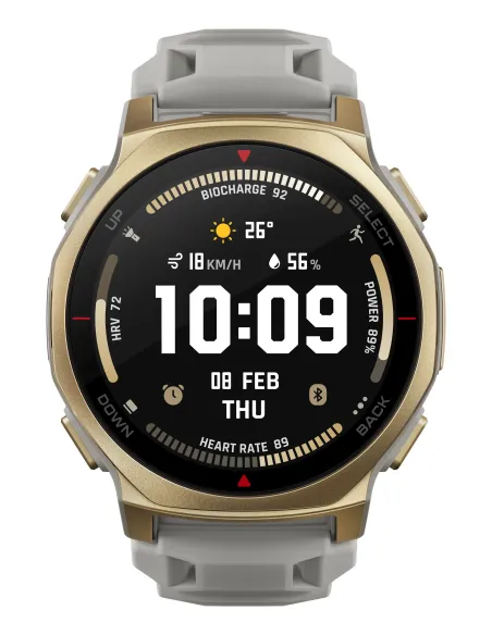 Amazfit T-rex 3 Pro 3,35 cm (1.32") AMOLED 44 mm Digital 466 x 466 Pixeles Pantalla táctil Oro Wifi GPS (satélite)