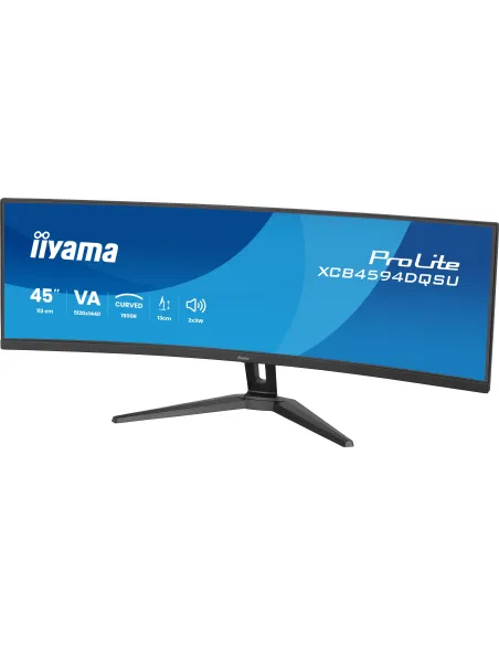 iiyama ProLite XCB4594DQSU-B1 pantalla para PC 113 cm (44.5") 5120 x 1440 Pixeles Dual QHD LED Negro