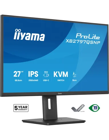 iiyama ProLite XB2797QSNP-B1 pantalla para PC 68,6 cm (27") 2560 x 1440 Pixeles Quad HD LCD Negro