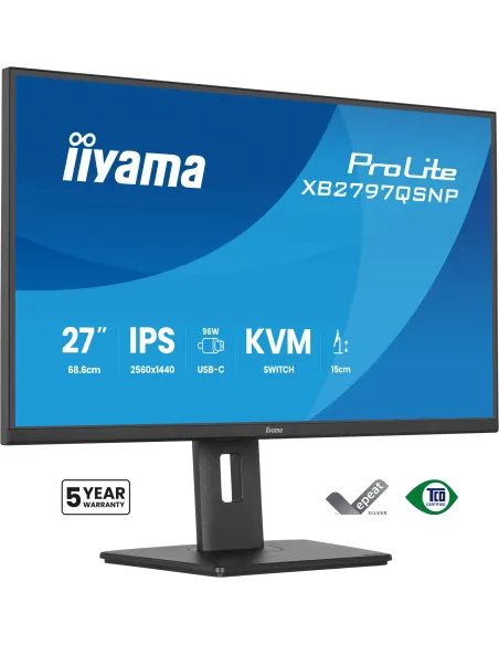 iiyama ProLite XB2797QSNP-B1 pantalla para PC 68,6 cm (27") 2560 x 1440 Pixeles Quad HD LCD Negro