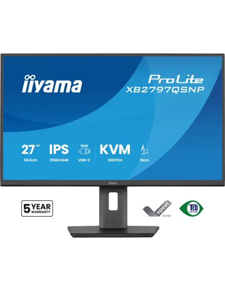 iiyama ProLite XB2797QSNP-B1 pantalla para PC 68,6 cm (27") 2560 x 1440 Pixeles Quad HD LCD Negro