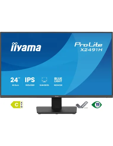 iiyama ProLite X2491H-B1 pantalla para PC 60,5 cm (23.8") 1920 x 1080 Pixeles Full HD LCD Negro