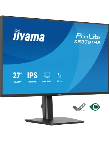 iiyama ProLite XB2791HS-B1 pantalla para PC 68,6 cm (27") 1920 x 1080 Pixeles Full HD LED Negro