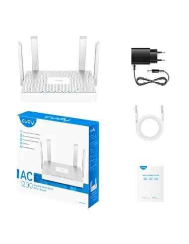 Cudy WR1300E router inalámbrico Gigabit Ethernet Doble banda (2,4 GHz   5 GHz) Blanco