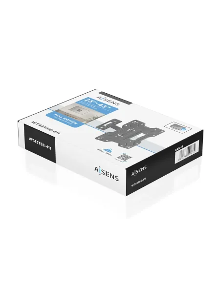 AISENS Soporte Eco Giratorio, Inclinable Para Monitor TV 30kg (2 Pivotes) De 23"-43", Negro