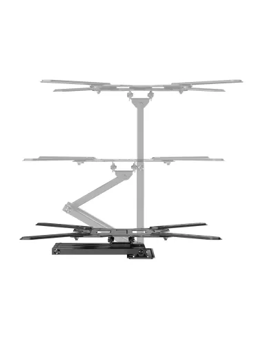 AISENS Soporte Eco Giratorio, Inclinable Para Monitor TV 30kg (3 Pivotes) De 23"-65", Negro