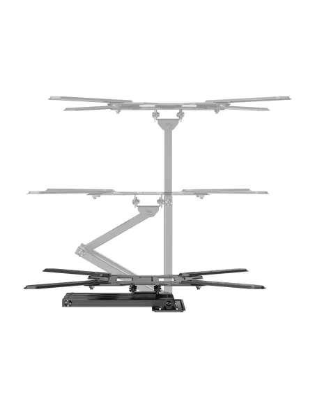 AISENS Soporte Eco Giratorio, Inclinable Para Monitor TV 30kg (3 Pivotes) De 23"-65", Negro