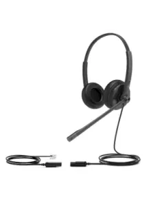 Yealink YHS34 Lite Dual Auriculares Alámbrico Diadema Oficina Centro de llamadas Negro