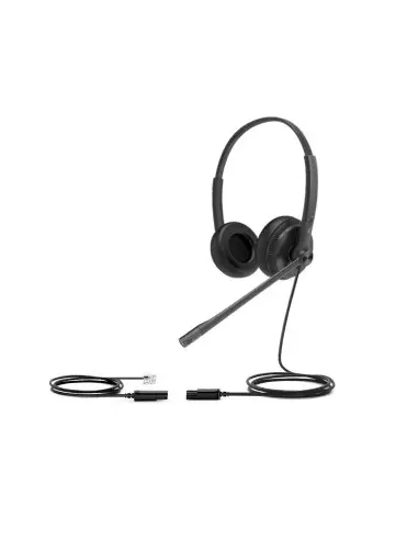 Yealink YHS34 Lite Dual Auriculares Alámbrico Diadema Oficina Centro de llamadas Negro