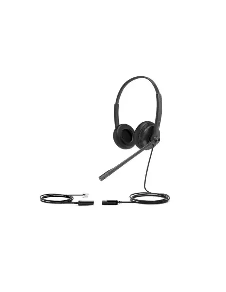 Yealink YHS34 Lite Dual Auriculares Alámbrico Diadema Oficina Centro de llamadas Negro