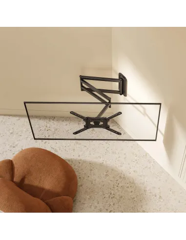 AISENS Soporte Eco Giratorio, Inclinable y Nivelable para Monitor TV 35kg de 23"-65", Negro