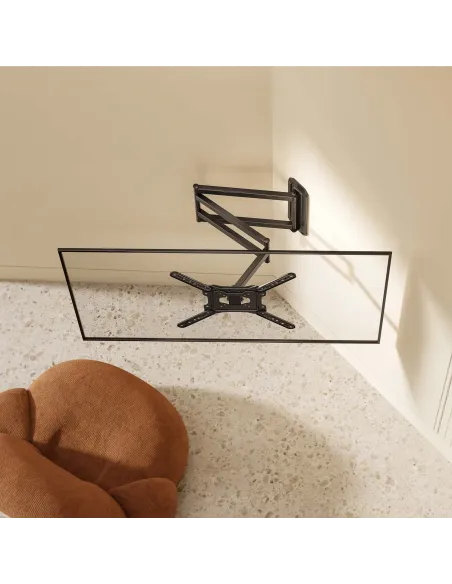 AISENS Soporte Eco Giratorio, Inclinable y Nivelable para Monitor TV 35kg de 23"-65", Negro