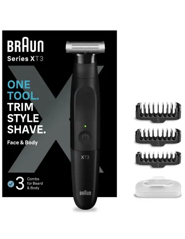 Braun XT3100 depiladora para la barba Batería 3 mm Mojado y seco Negro