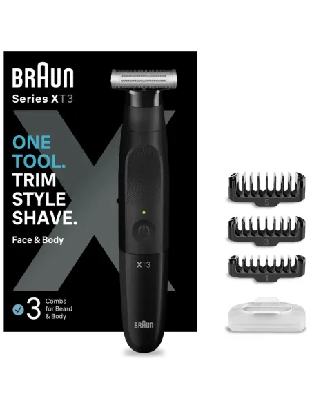 Braun XT3100 depiladora para la barba Batería 3 mm Mojado y seco Negro