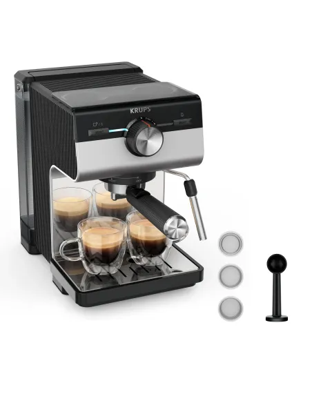 Krups Authentic+ XP384E10 cafetera eléctrica Semi-automática Máquina espresso 2 L