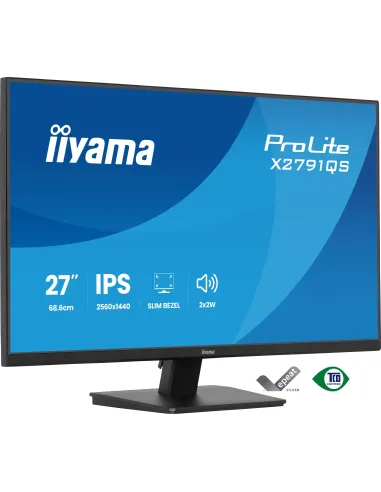 iiyama ProLite X2791QS-B1 pantalla para PC 68,6 cm (27") 2560 x 1440 Pixeles Quad HD LED Negro