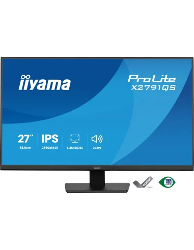 iiyama ProLite X2791QS-B1 pantalla para PC 68,6 cm (27") 2560 x 1440 Pixeles Quad HD LED Negro