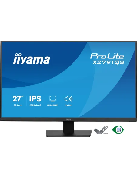 iiyama ProLite X2791QS-B1 pantalla para PC 68,6 cm (27") 2560 x 1440 Pixeles Quad HD LED Negro