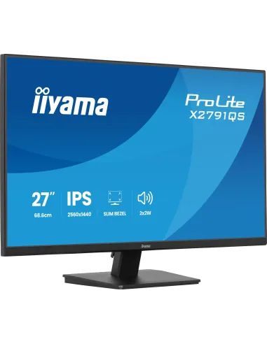 iiyama ProLite X2791QS-B1 pantalla para PC 68,6 cm (27") 2560 x 1440 Pixeles Quad HD LED Negro