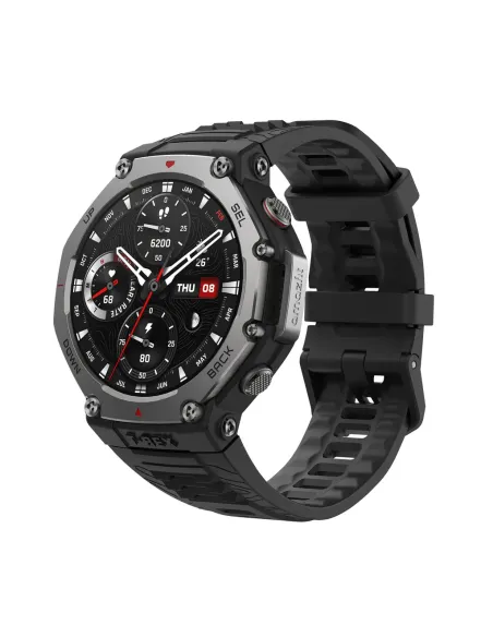Amazfit T-Rex 3 3,81 cm (1.5") AMOLED 48.5 mm Digital 480 x 480 Pixeles Pantalla táctil Negro Wifi GPS (satélite)