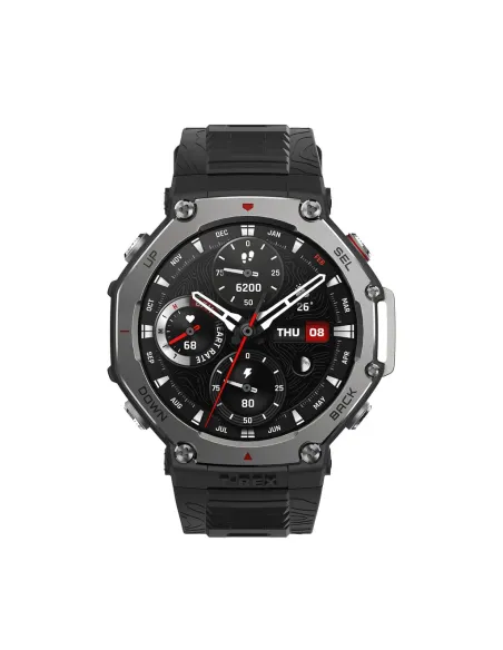 Amazfit T-Rex 3 3,81 cm (1.5") AMOLED 48.5 mm Digital 480 x 480 Pixeles Pantalla táctil Negro Wifi GPS (satélite)