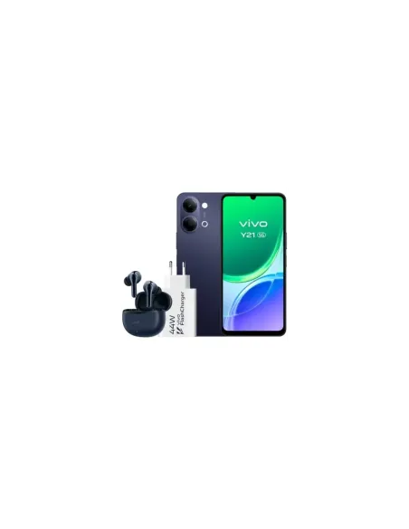 Smartphone Vivo Y21 4GB/ 256GB/ 6.74"/ 5G/ Negro/ Incluye Cargador + Auriculares