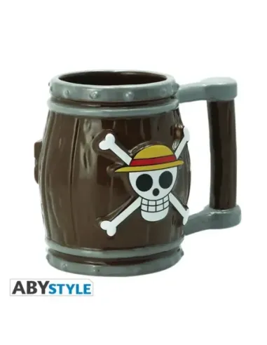 Taza 3d abysse one piece barril jolly roger logo