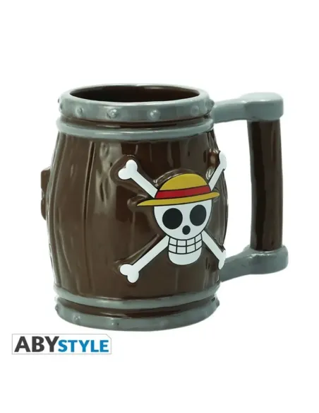 Taza 3d abysse one piece barril jolly roger logo