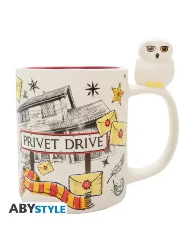 Taza 3d abystyle harry potter hedwig & privet