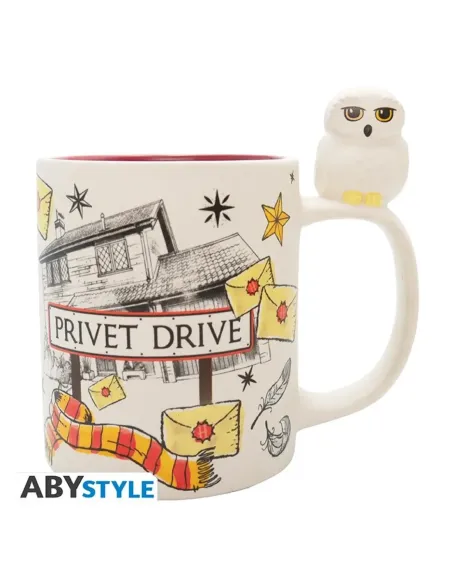 Taza 3d abystyle harry potter hedwig & privet
