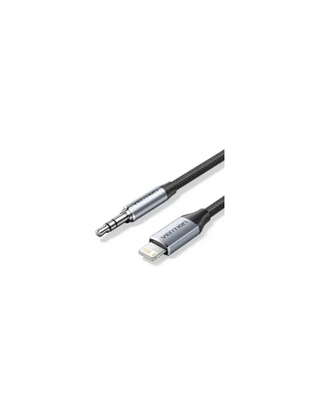 Adaptador Audio Vention BMCHG/ Jack 3.5 Macho - Lightning Macho/ 1.5m/ Gris