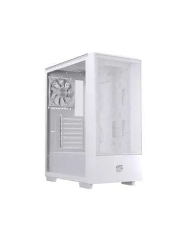 Caja ordenador gaming einarex p100 core atx cristal templado blanca