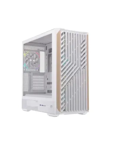Caja ordenador gaming einarex p800 atx rgb cristal templado blanca