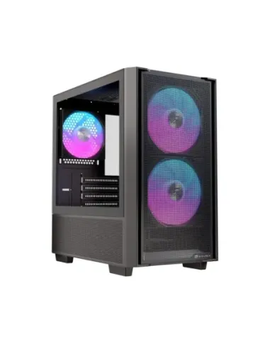 Caja ordenador gaming einarex pm150 matx rgb cristal templado negro