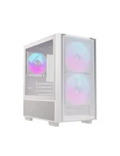 Caja ordenador gaming einarex pm150 matx rgb cristal templado blanca