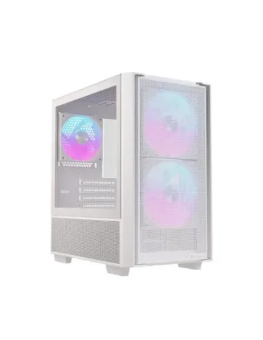 Caja ordenador gaming einarex pm150 matx rgb cristal templado blanca