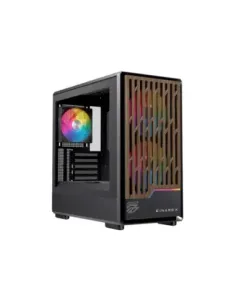 Caja ordenador gaming einarex pm400 matx rgb cristal templado negra