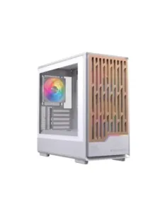 Caja ordenador gaming einarex pm400 atx rgb cristal templado blanca