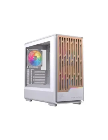 Caja ordenador gaming einarex pm400 atx rgb cristal templado blanca