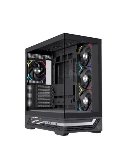 Caja ordenador gaming einarex s800 atx rgb cristal templado negra