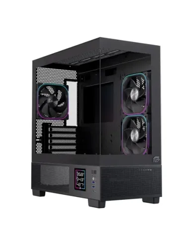 Caja ordenador gaming einarex sm501d atx rgb cristal templado negra