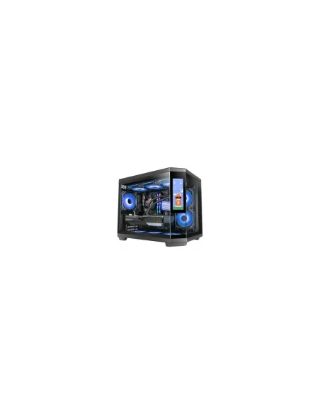 Caja ordenador mars gaming mc3tcorelcdm matx cristal templado lcd negra