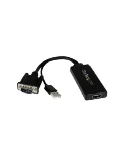 Adaptador vga a hdmi startech macho - hembra -  negro + alimentacion usb