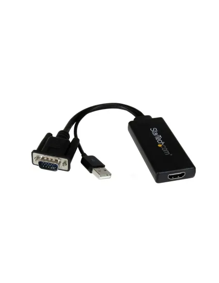 Adaptador vga a hdmi startech macho - hembra -  negro + alimentacion usb